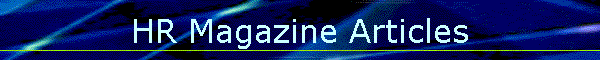 HR Magazine Articles